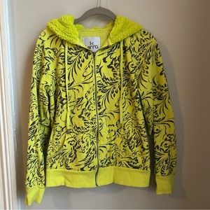 Kirra Neon Yellow Zip-up Hoodie
